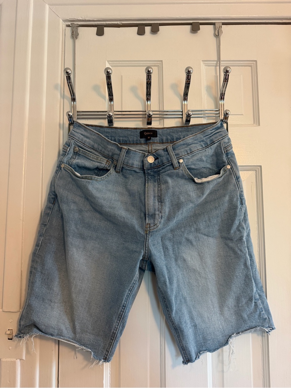 Quince Warren Stretch Denim Shorts - Cotton - Men's Size 32